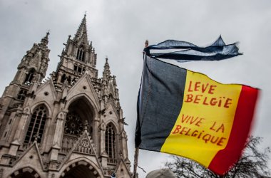 Trauerzug zur Kirche Notre-Dame von Laeken