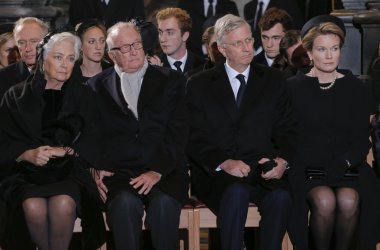 Trauerfeier für Königin Fabiola in der Pfarrkirche Notre-Dame in Laeken