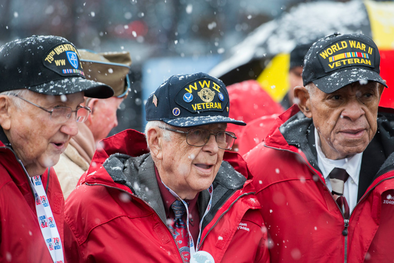 US-Veteranen des Zweiten Weltkriegs in Bastogne