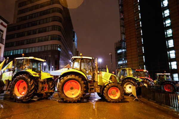 Bauernprotest in Flandern (19.12.14)