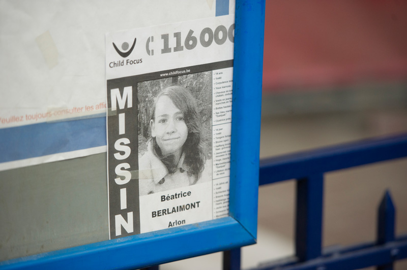 Mit Postern und Flyern suchte Child Focus nach Béatrice Berlaimont