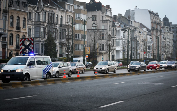 Bummelstreik der Polizei in Brüssel