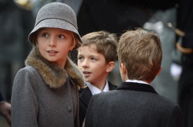 Staatsbegräbnis für Königin Fabiola - Prinzessin Louise, Prinz Aymeric und Prinz Nicolas (Kinder von Laurent und Claire)