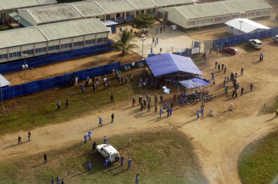 Ebola-Behandlungszentrum in Freetown, Sierra Leone