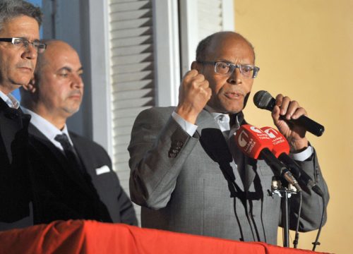 Übergangspräsident Moncef Marzouki am Tag nach der Wahl