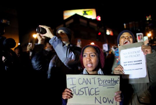 Demonstranten in New York