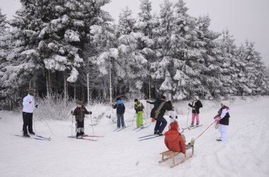 Wintersportfreunde freuen sich: Schnee auf dem Hohen Venn