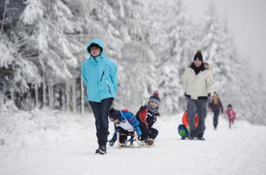 Wintersportfreunde freuen sich: Schnee auf dem Hohen Venn