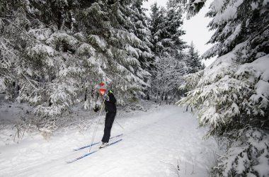 Wintersportfreunde freuen sich: Schnee auf dem Hohen Venn