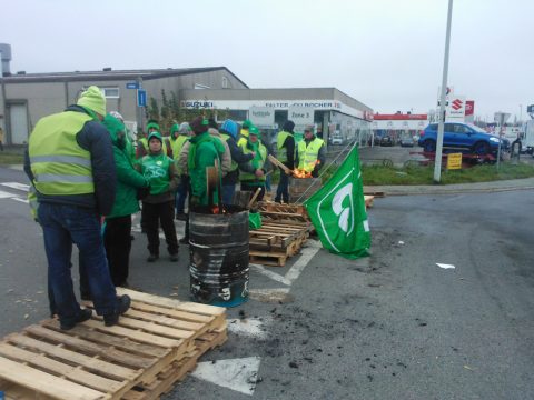 Streik-Montag: Industriezone Eupen