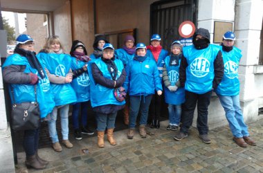Generalstreik: Gewerkschaftsmitglieder blockieren Straßen und Geschäfte in Eupen