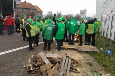 Streik-Montag: Industriezone "Les Plénesses"