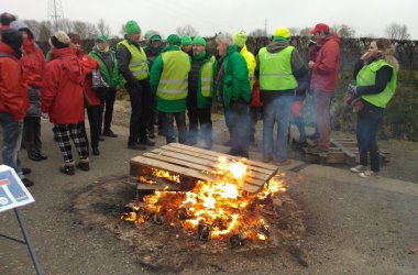 Streik-Montag: Industriezone "Les Plénesses"
