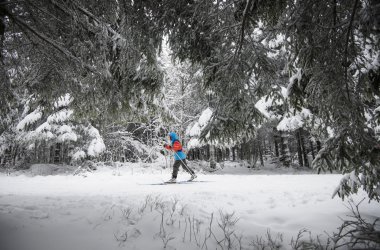 Wintersportfreunde freuen sich: Schnee auf dem Hohen Venn