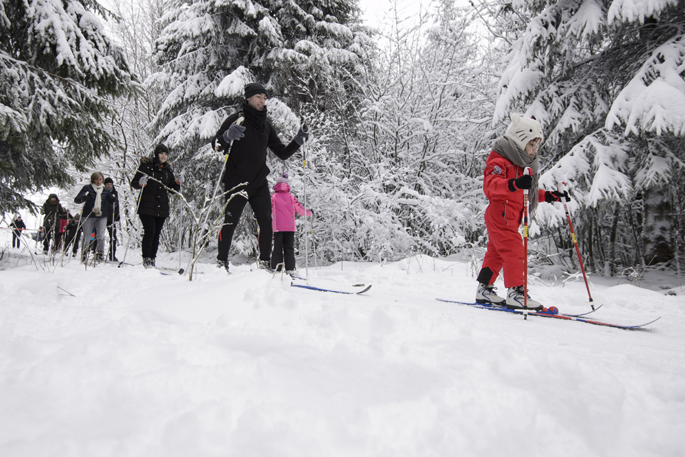 Wintersportfreunde freuen sich: Schnee auf dem Hohen Venn