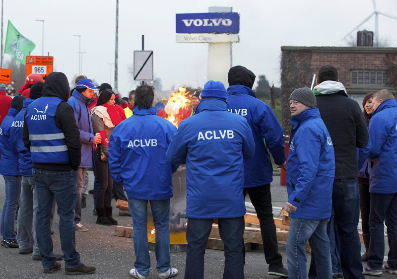 Zweiter Streik-Montag in vier Provinzen (Bild: Volvo in Gent)