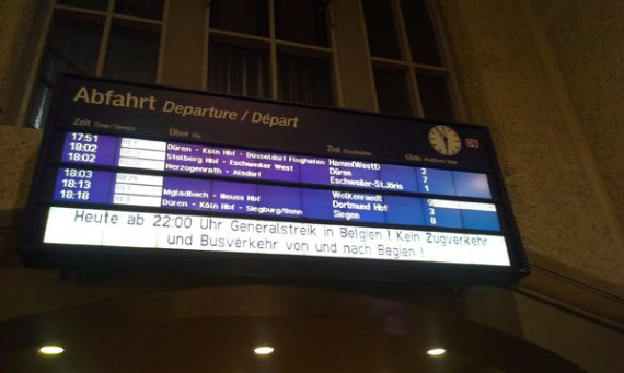 Aachen: "Keine Züge nach Belgien"