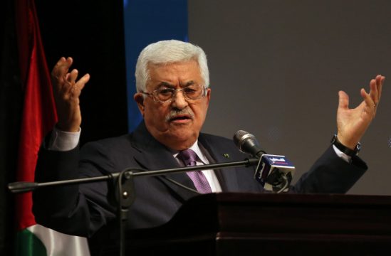 Palästinenserpräsident Mahmud Abbas bei einer Rede in Ramallah (4.1.)