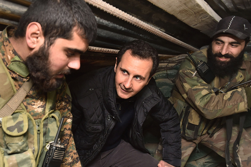 Syriens Präsident Assad besucht Soldaten