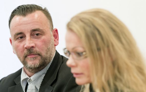 Lutz Bachmann auf einer Pressekonferenz am 19. Januar