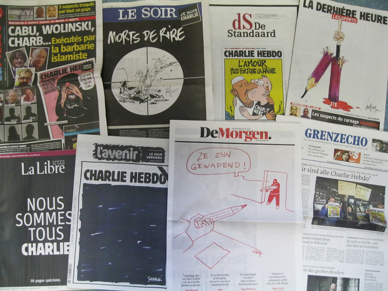 Anschlag auf Charlie Hebdo: Die belgischen Zeitungen zeigen sich solidarisch