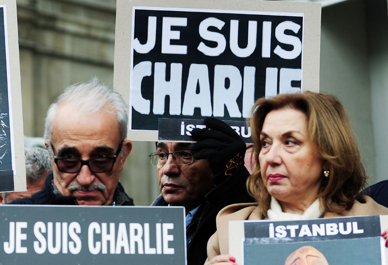 "Je suis Charlie": Demonstration in Instanbul