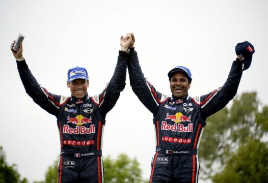 Mini Fahrer Nasser Al-Attiyah aus Katar atar (r.) mit Beifahrer Mathieu Baumel