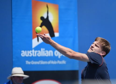 Australian Open: David Goffin während der Begegnung gegen Michael Russell