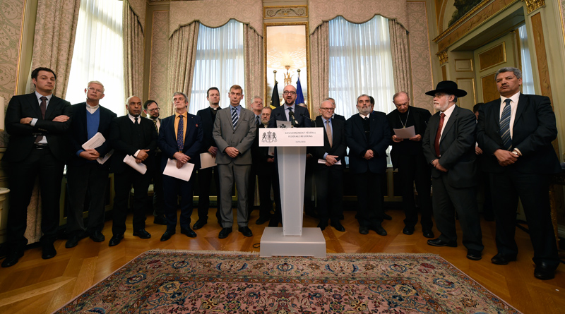 Premierminister Michel und die Vertreter der anerkannten Glaubensgemeinschaften des Landes (14.1.)