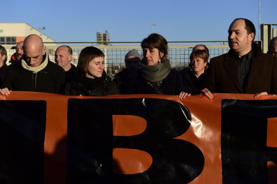 Proteste vor dem Prozess gegen 35 ehemalige Batasuna-Führer in San Fernando de Henares