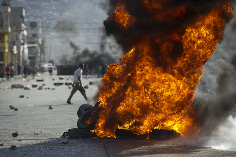Unruhen in Haiti - Rücktritt von Präsident Martelly gefordert (11. Januar)
