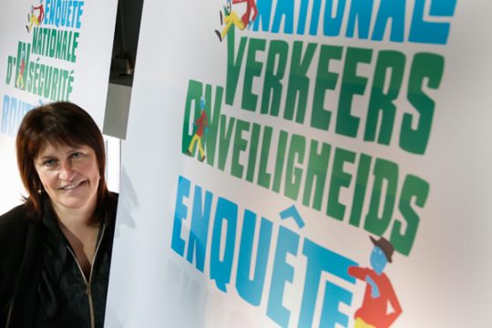 Verkehrsministerin Jacqueline Galant nach der Vorstellung der aktuellen Studie Studie des Instituts für Verkehrssicherheit IBSR