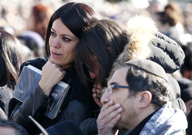 Trauerfeier für die jüdischen Opfer des islamistischen Terrors von Paris in Jerusalem