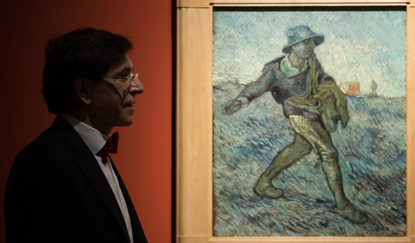 Elio Di Rupo bei der Eröffnung der Ausstellung "Van Gogh im Borinage - die Geburt eines Künstlers" im BAM-Museum von Mons