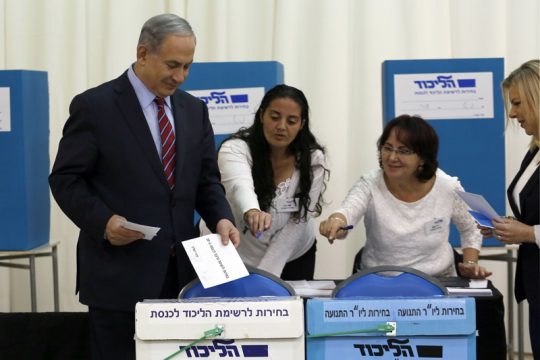 Netanjahu bei der Wahl in Jerusalem