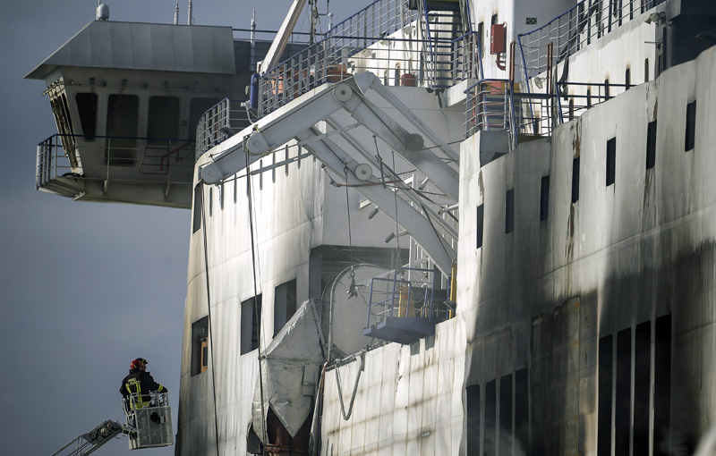 Unglücksfähre "Norman Atlantic" im Hafen von Brindisi