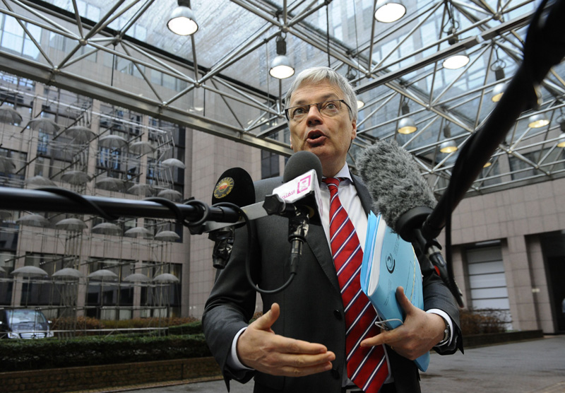 Außenminister Didier Reynders vor dem Innenministertreffen in Brüssel