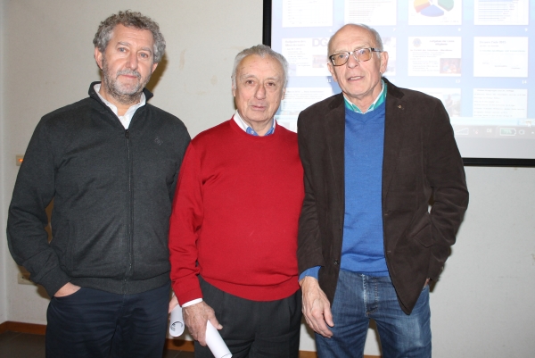 Die Gründungsmitglieder des Schwimmmarathons: Norbert Kever, Paul Ortmann und Karl-Heinz Hergenhahn
