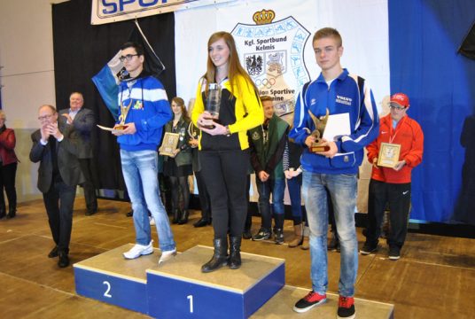 Sportlerehrung in Kelmis: Alison Reiss, Imam Vagabov (l.) und Sacha Wertz