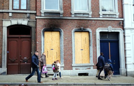 Die rue de la Colline in Verviers am Tag danach