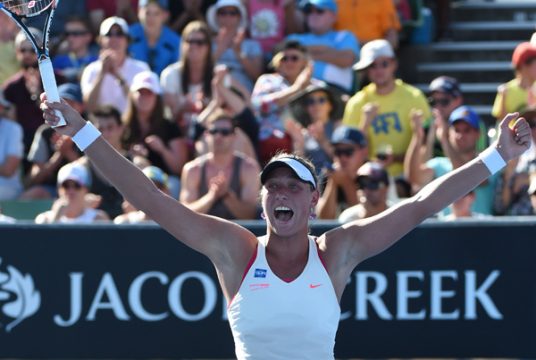 Australian Open: Yanina Wickmayer freut sich über ihr Weiterkommen