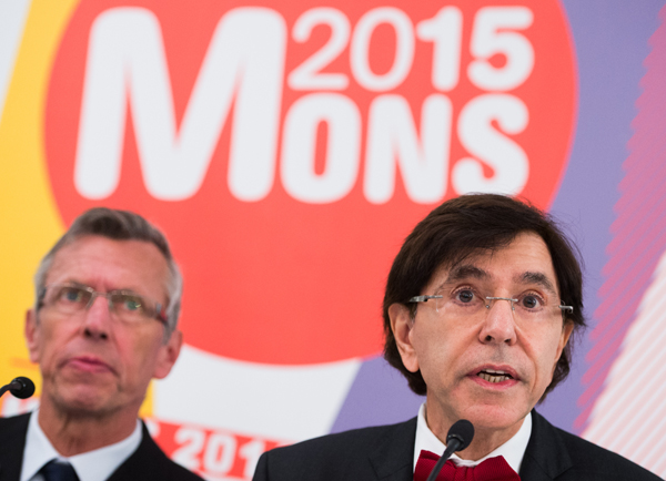 Yves Vasseur, der Intendant von Mons 2015, und Elio Di Rupo sind bereit für Mons 2015