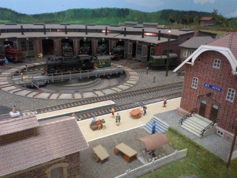 Nachbau des St. Vither Bahnhofs im ZVS-Museum St. Vith