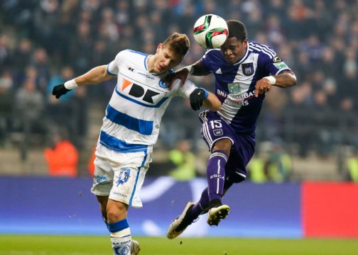 Rami Gershon (Gent) und Cyriac Gohi Bi Zoro (Anderlecht) im Kampf um den Ball