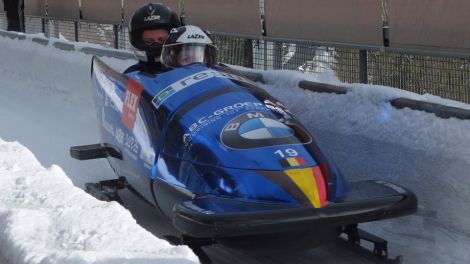 Belgian Bullets Elfje Willemsen und Sophie Vercruyssen bei der Bob-WM in Winterberg