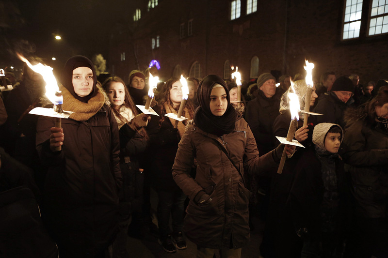 Gedenkmarsch für die Opfer der Anschläge in Kopenhagen