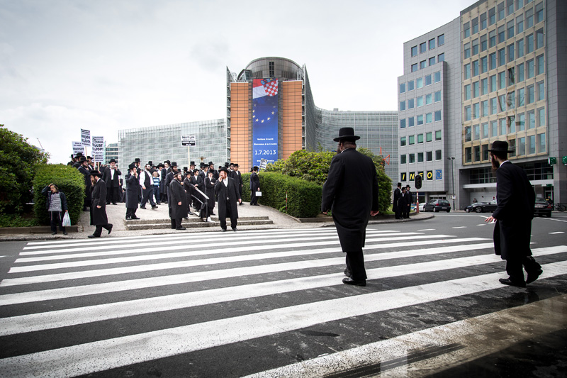 Orthodoxe Juden in Brüssel (Juli 2013)
