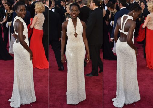 Oscars 2015: Lupita Nyong'o im perlenbestickten Kleid