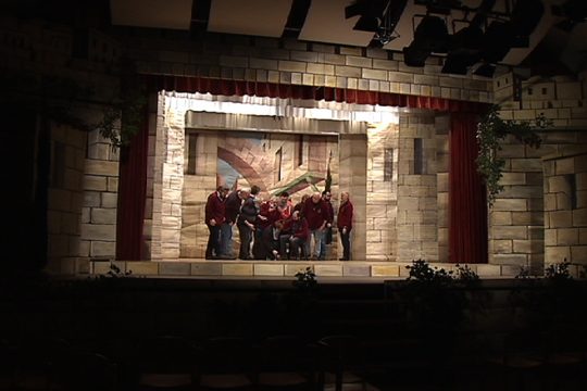 Proben zu den Passionsspielen in Kelmis