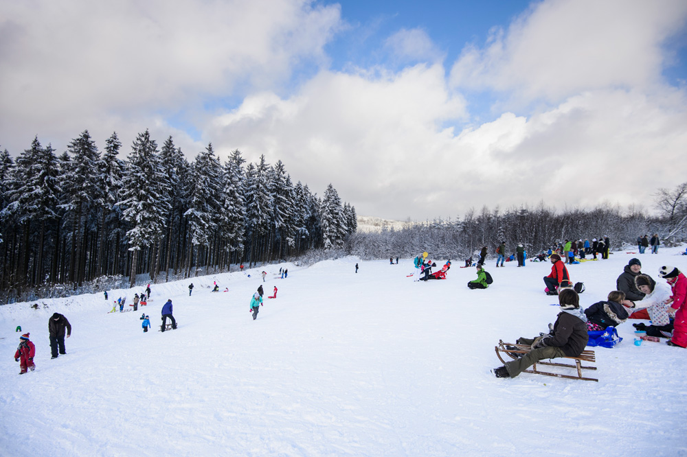 Wintersportvergnügen in Ovifat (Bild vom Januar 2015)